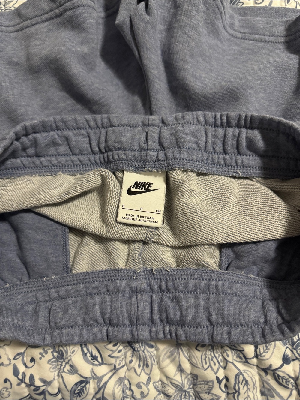 Nike Women's Heather Slate Blue Athletic Drawstring Shorts - Picture 2 of 3